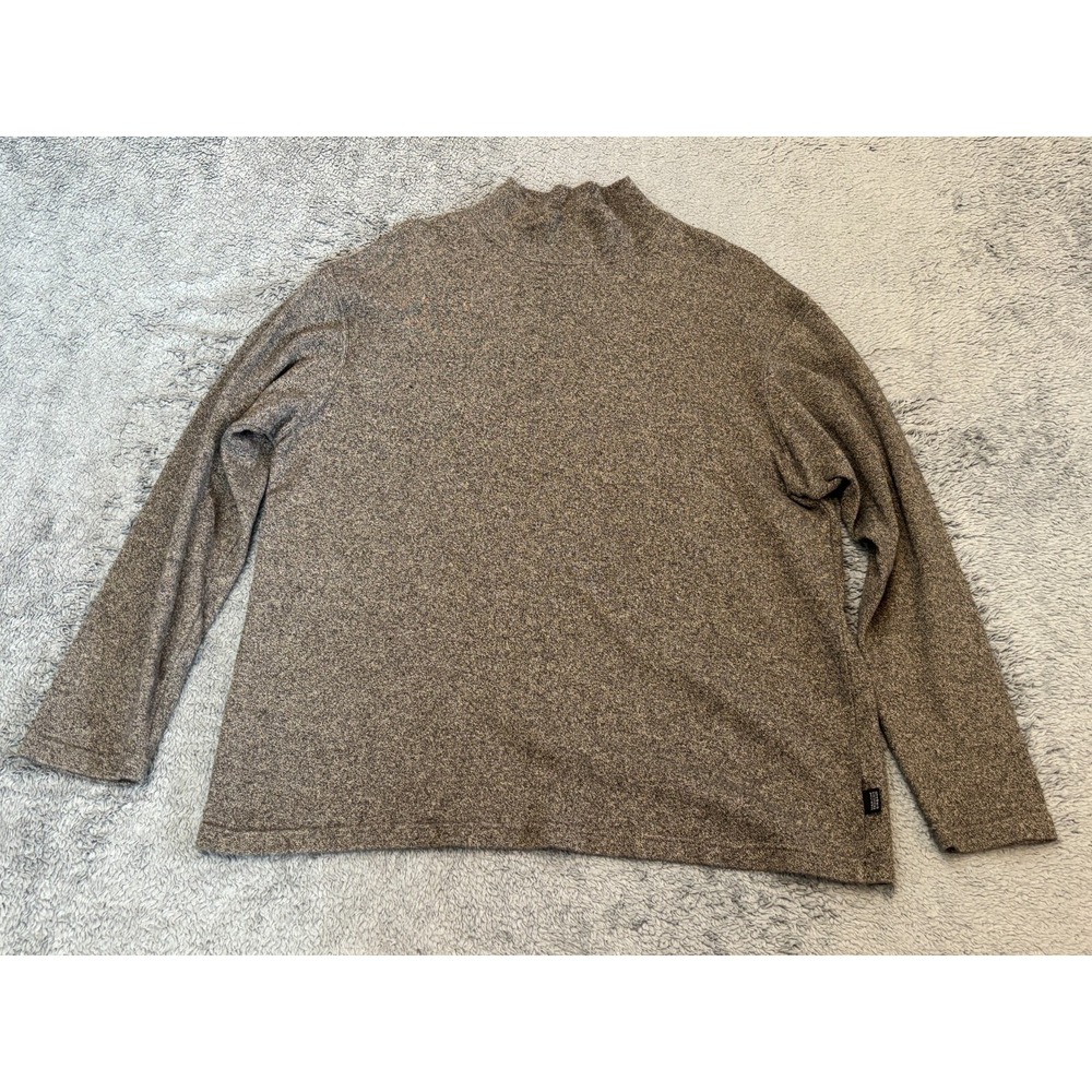 Vtg Marithe Francois Girbaud Sweater Mens Large Gray Mock Tight Knit Turtleneck